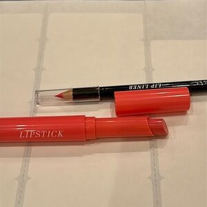 NICOLE MILLER LIPSTICK AND LIP LINER DEEP ROSE COLOR (TO ME). NOT NAMED. NEW